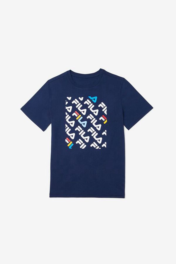 Fila Camden Boy's Tee - Navy,NZ 312-46751